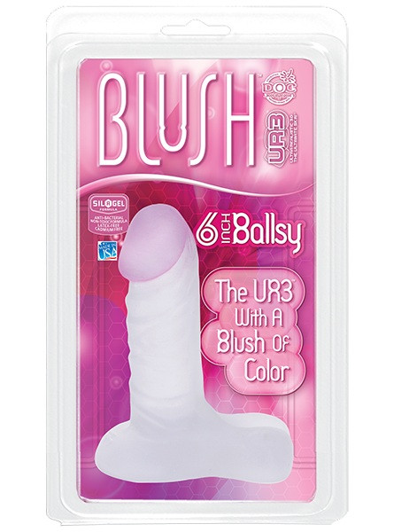 Небольшой белый фаллос BLUSH из UR3 - 16 см., Doc Johnson Небольшой белый фаллос BLUSH из UR3 - 16 см., Doc Johnson
