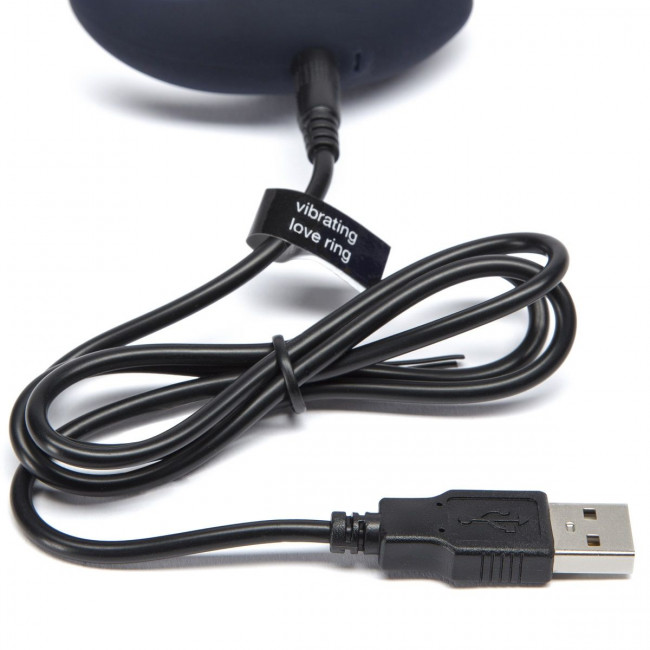 Тёмно-синее эрекционное кольцо Release Together USB Rechargeable Cock Ring, Fifty Shades of Grey