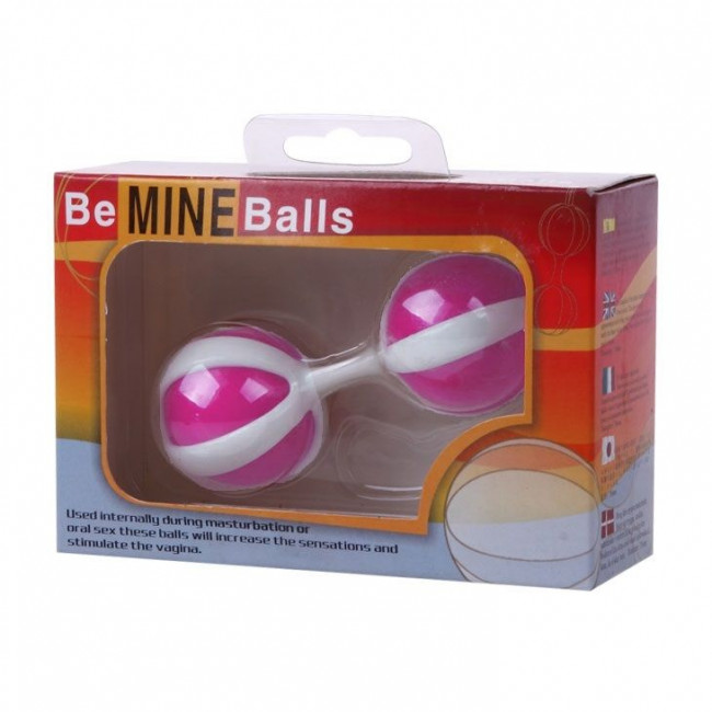 Розовые вагинальные шарики на мягкой сцепке BE MINI BALLS, Baile