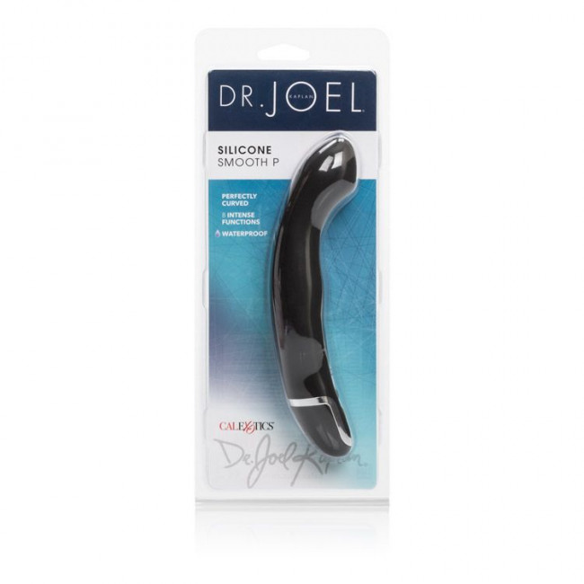 Чёрный стимулятор простаты с вибрацией Dr. Joel Silicone Smooth P - 16 см., California Exotic Novelties Чёрный стимулятор простаты с вибрацией Dr. Joel Silicone Smooth P - 16 см., California Exotic Novelties