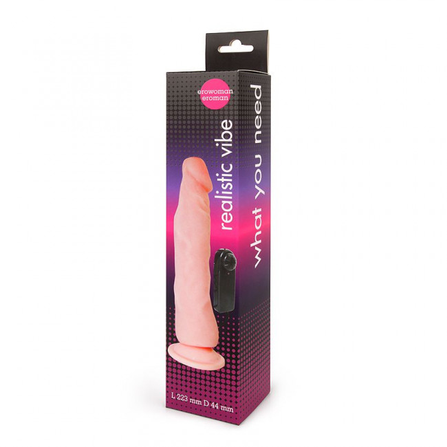 Реалистичный вибратор на присоске Realistic Cock Vibe - 22,3 см., Bior toys