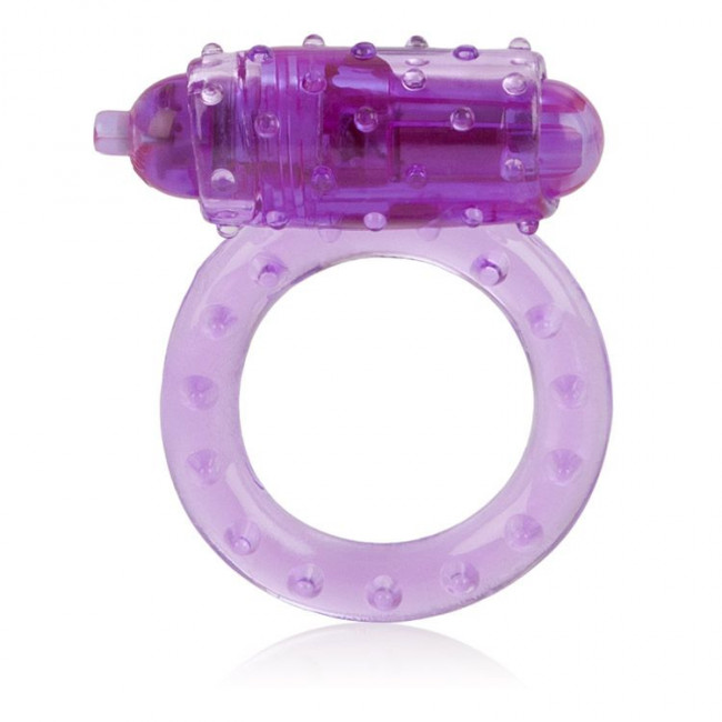 Фиолетовое эрекционное кольцо с вибрацией One Touch Nubby, California Exotic Novelties Фиолетовое эрекционное кольцо с вибрацией One Touch Nubby, California Exotic Novelties