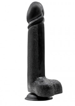 Чёрный анальный фаллоимитатор MENZSTUFF BLACK KNIGHT 10INCH BUTT PLUG - 25 см., Dream Toys