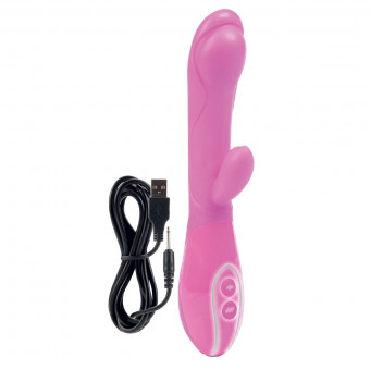 Розовый вибратор Body & Soul Bliss Pink - 21 см., California Exotic Novelties