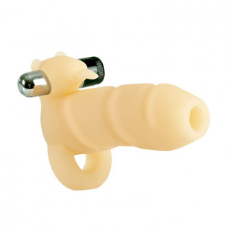 Вибронасадка с клиторальным стимулятором Futurotic 4-Way Arouser Ultimate Beaver, California Exotic Novelties