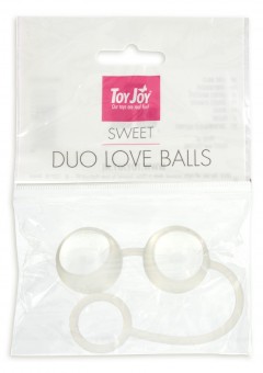 Стеклянные вагинальные шарики Duo Love Dalls на силиконовой сцепке, Toy Joy