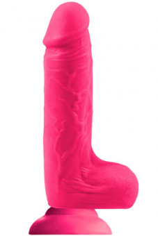 Розовый фаллоимитатор Colours Softies - 20,3 см., NS Novelties