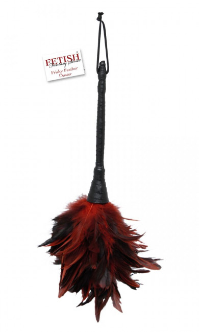 Кисточка с красно-чёрными пёрышками FRISKY FEATHER DUSTER - 36 см., Pipedream