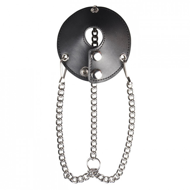 Утяжка для мошонки из искусственной кожи с цепочками PARACHUTE BALL STRETCHER, BlueLine Утяжка для мошонки из искусственной кожи с цепочками PARACHUTE BALL STRETCHER, BlueLine