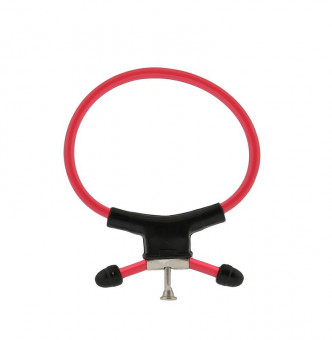 Красно-чёрное эрекционное кольцо с утяжкой RING OF POWER ADJUSTABLE RING, NMC