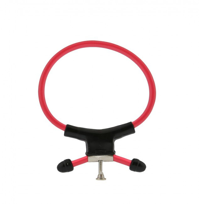 Красно-чёрное эрекционное кольцо с утяжкой RING OF POWER ADJUSTABLE RING, NMC