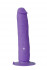 Фиолетовый вибратор-реалистик на присоске PURRFECT SILICONE ONE TOUCH - 20,5 см., Dream Toys