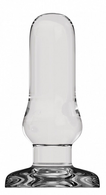 Прозрачный анальный стимулятор Bottom Line 6" Model 4 Glass - 15,5 см., Shots Media BV
