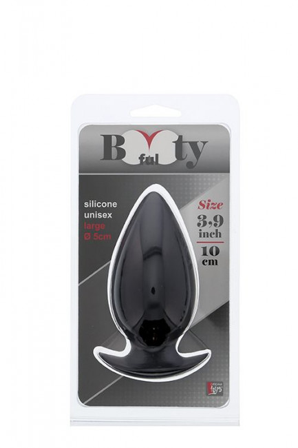 Большая чёрная анальная пробка BOOTYFUL ANAL PLUG LARGE BLACK - 10 см., Dream Toys Большая чёрная анальная пробка BOOTYFUL ANAL PLUG LARGE BLACK - 10 см., Dream Toys