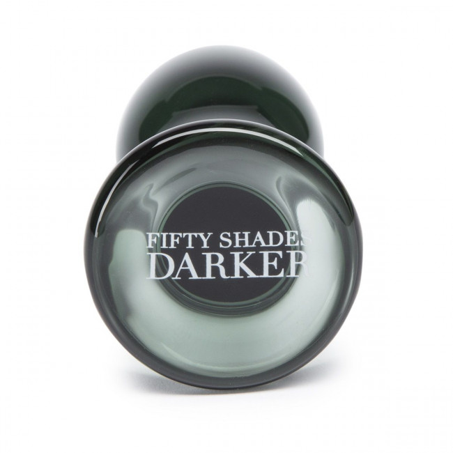 Стеклянная анальная пробочка Something Darker Glass Butt Plug - 10,7 см., Fifty Shades of Grey
