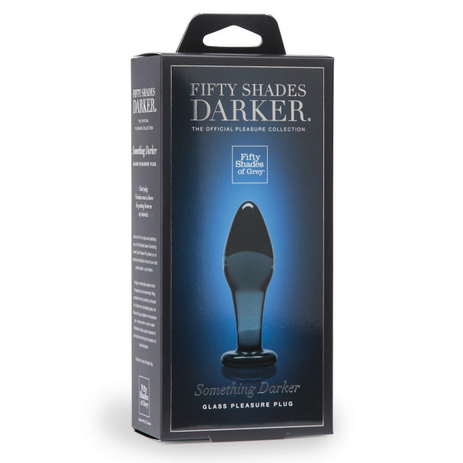 Стеклянная анальная пробочка Something Darker Glass Butt Plug - 10,7 см., Fifty Shades of Grey