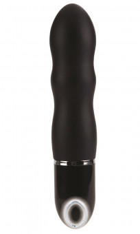 Чёрный вибромассажер 10-Function Adonis Conqueror - 19 см., California Exotic Novelties