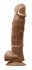 Кофейный фаллоимитатор с мошонкой на присоске 5 Inch Dildo - 17,5 см., NS Novelties