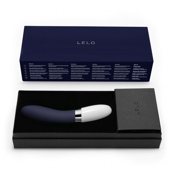 Синий перезаряжаемый вибратор Liv 2 Blue - 17,4 см., Lelo