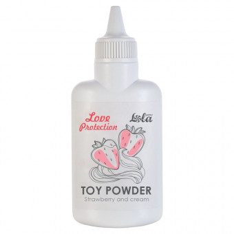 Пудра для игрушек Love Protection с ароматом клубники со сливками - 30 гр., Lola toys