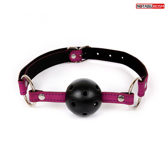 Фиолетово-черный кляп-шарик Ball Gag, Bior toys Фиолетово-черный кляп-шарик Ball Gag, Bior toys