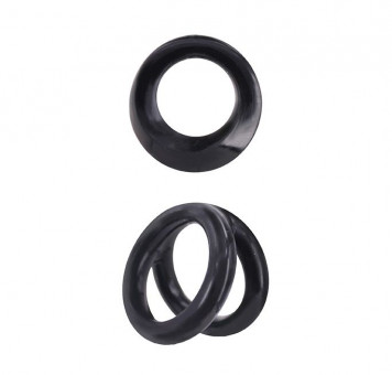 Набор из 2 эрекционных колец MENZSTUFF DOUBLE LOOPS 2 SILICONE RING: одинарного и двойного, Dream Toys