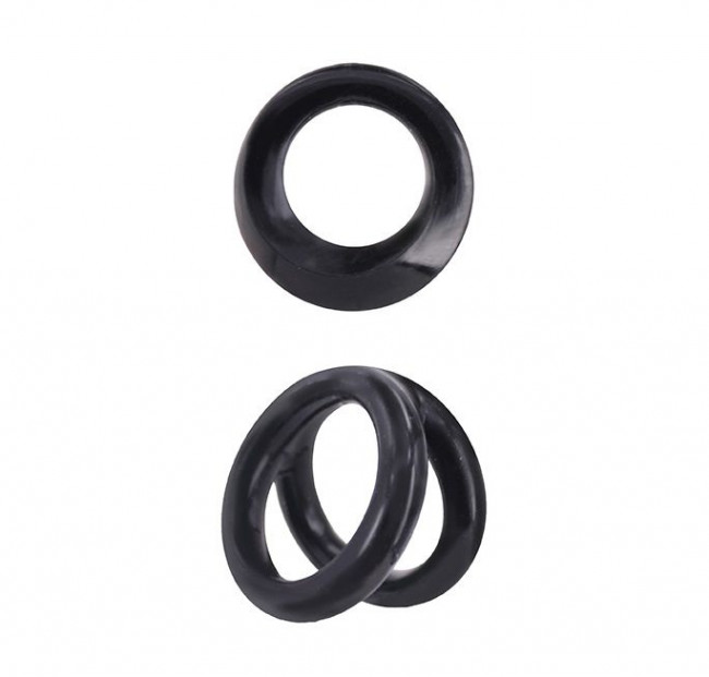 Набор из 2 эрекционных колец MENZSTUFF DOUBLE LOOPS 2 SILICONE RING: одинарного и двойного, Dream Toys Набор из 2 эрекционных колец MENZSTUFF DOUBLE LOOPS 2 SILICONE RING: одинарного и двойного, Dream Toys
