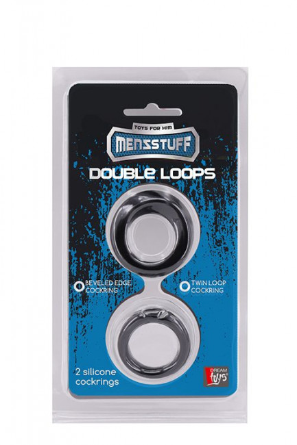 Набор из 2 эрекционных колец MENZSTUFF DOUBLE LOOPS 2 SILICONE RING: одинарного и двойного, Dream Toys Набор из 2 эрекционных колец MENZSTUFF DOUBLE LOOPS 2 SILICONE RING: одинарного и двойного, Dream Toys