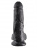 Чёрный фаллоимитатор 8" Cock with Balls - 21,3 см., Pipedream
