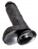 Чёрный фаллоимитатор 8" Cock with Balls - 21,3 см., Pipedream