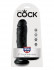 Чёрный фаллоимитатор 8" Cock with Balls - 21,3 см., Pipedream