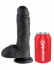 Чёрный фаллоимитатор 8" Cock with Balls - 21,3 см., Pipedream