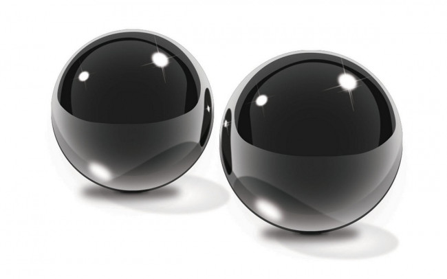 Черные стеклянные вагинальные шарики Small Black Glass Ben-Wa Balls, Pipedream Черные стеклянные вагинальные шарики Small Black Glass Ben-Wa Balls, Pipedream