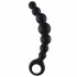 Чёрная упругая анальная цепочка Flexible Wand - 18 см., Lola toys