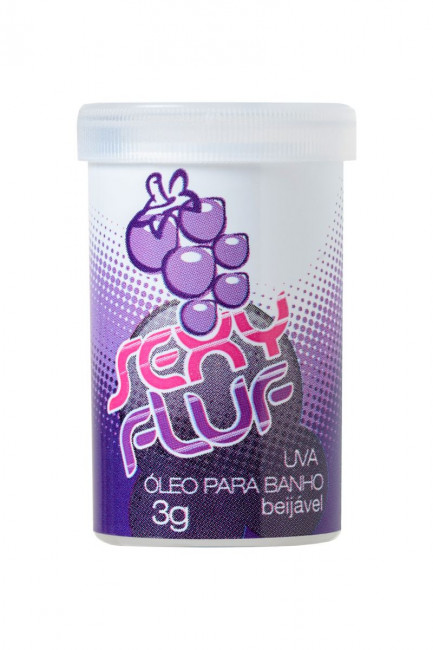 Масло для ванны и массажа SEXY FLUF с ароматом винограда - 2 капсулы (3 гр.), INTT