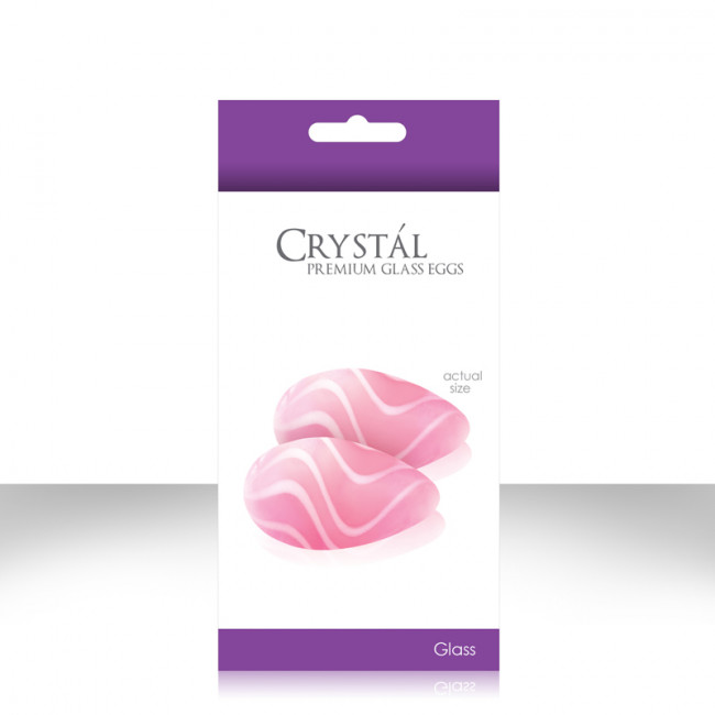 Розовые стеклянные вагинальные шарики CRYSTAL KEGEL EGGS, NS Novelties Розовые стеклянные вагинальные шарики CRYSTAL KEGEL EGGS, NS Novelties