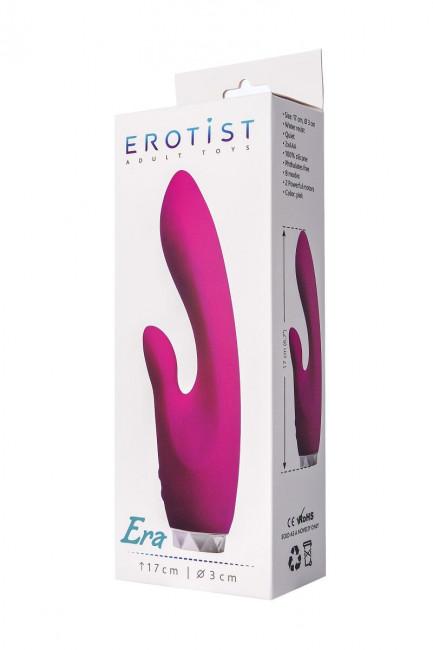 Розовый вибратор Erotist Era с клиторальным отростком - 17 см., Erotist Розовый вибратор Erotist Era с клиторальным отростком - 17 см., Erotist