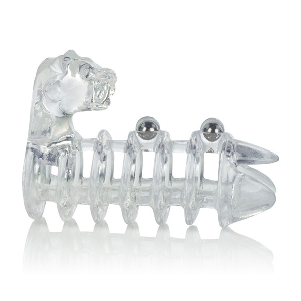 Вибронасадка с клиторальным стимулятором Jaguar Enhancer with Beads, California Exotic Novelties