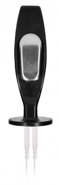 Черный электростимулятор с проводящей насадкой E-Stim Hollow Butt Plug - 7,8 см., Shots Media BV Черный электростимулятор с проводящей насадкой E-Stim Hollow Butt Plug - 7,8 см., Shots Media BV
