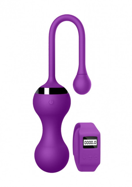 Фиолетовые вагинальные шарики Kegel Egg с браслетом Фиолетовые вагинальные шарики Kegel Egg с браслетом