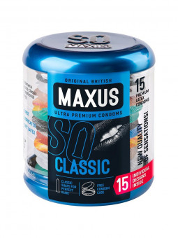 Классические презервативы в металлическом кейсе MAXUS Classic - 15 шт., Maxus