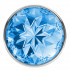 Малая серебристая анальная пробка Diamond Light blue Sparkle Small с голубым кристаллом - 7 см., Lola toys