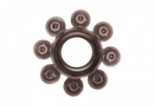 Чёрное эрекционное кольцо Rings Bubbles, Lola toys
