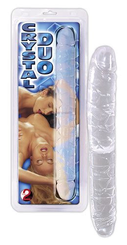 Прозрачный двусторонний фаллоимитатор - 34 см., Orion