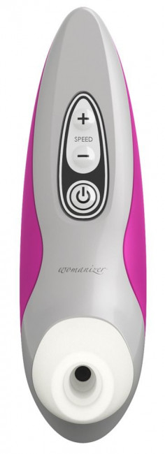 Розово-серебристый бесконтактный стимулятор клитора Womanizer Pro 40, Womanizer
