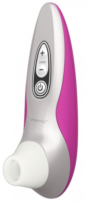 Розово-серебристый бесконтактный стимулятор клитора Womanizer Pro 40, Womanizer