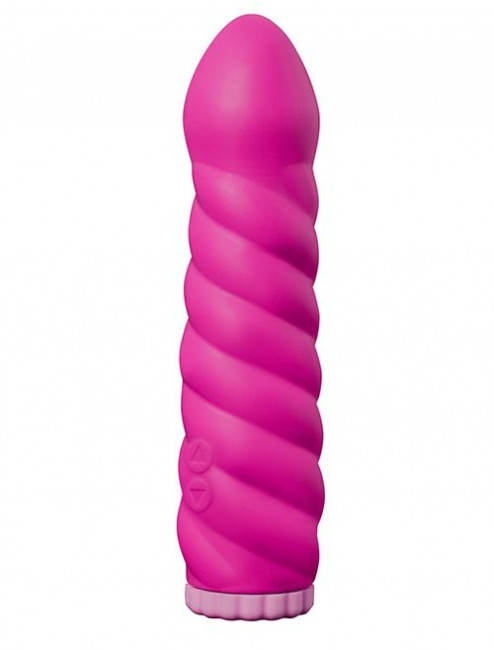 Ярко-розовый вибратор со спиралевидным рельефом PURRFECT SILICONE DELUXE 100 FUNCTION - 18 см., Dream Toys Ярко-розовый вибратор со спиралевидным рельефом PURRFECT SILICONE DELUXE 100 FUNCTION - 18 см., Dream Toys