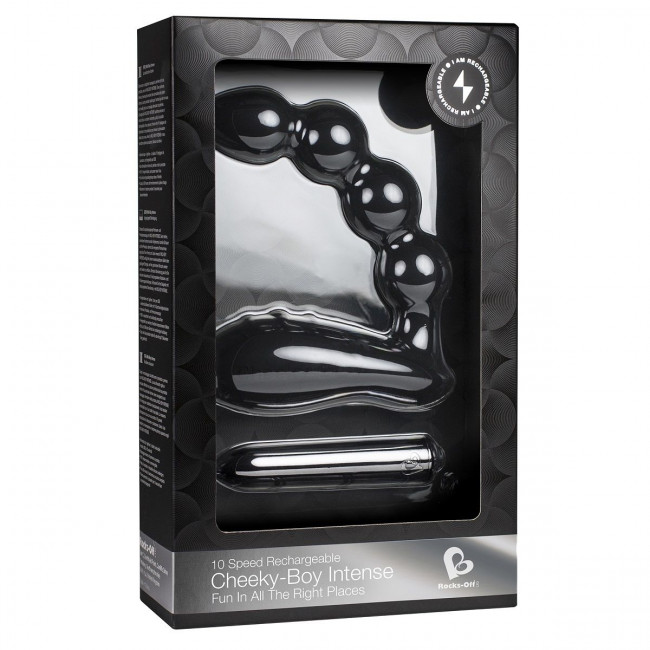Чёрный стимулятор простаты Cheeky-Boy Intense, Rocks-Off Чёрный стимулятор простаты Cheeky-Boy Intense, Rocks-Off