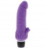 Фиолетовый вибратор с лепестками в основании PURRFECT SILICONE CLASSIC 7INCH PURPLE - 18 см., Dream Toys