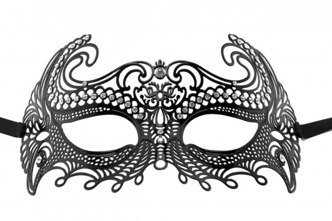 Чёрная металлическая маска Sea Goddes Masquerade Mask, Shots Media BV